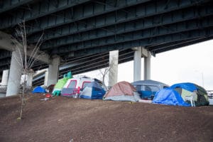 Homeless Tent Camp Portland Oregon